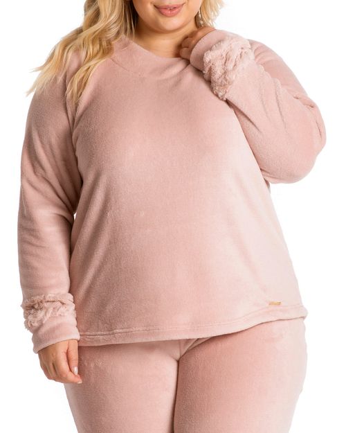 Pijama Plus Size Feminino Daniela Tombini Fleece
