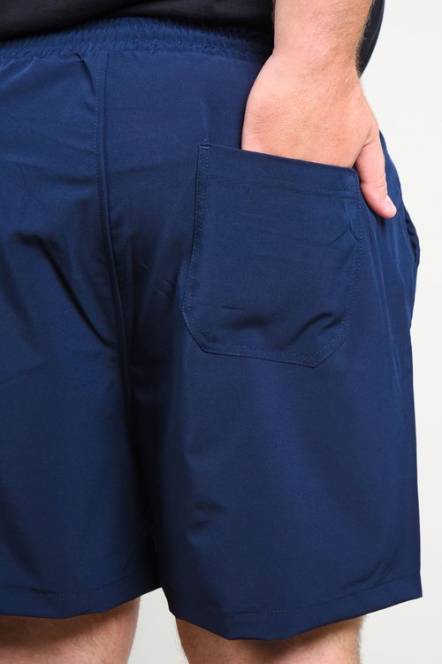 Short tactel com elastano básico plus size azul marinho