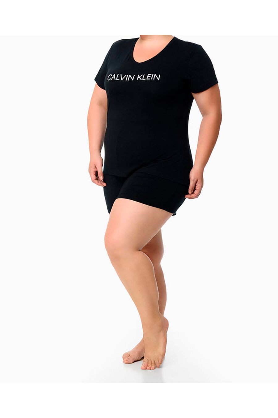Pijama Curto Plus Size Feminino Calvin Klein Viscolight