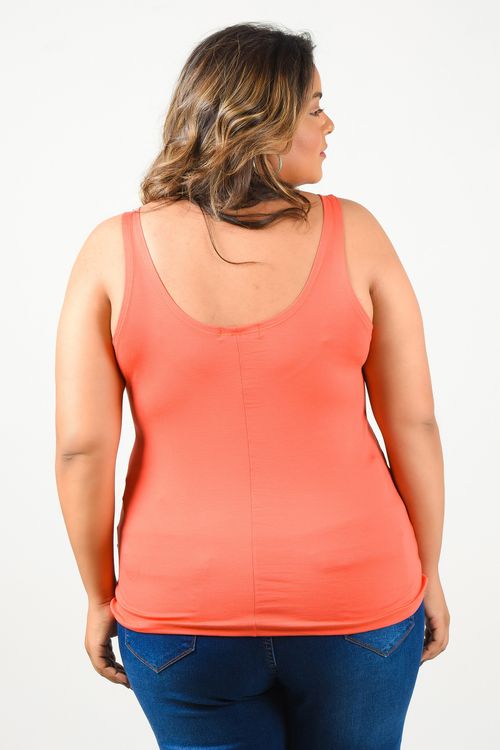 Regata de viscolycra básica plus size laranja