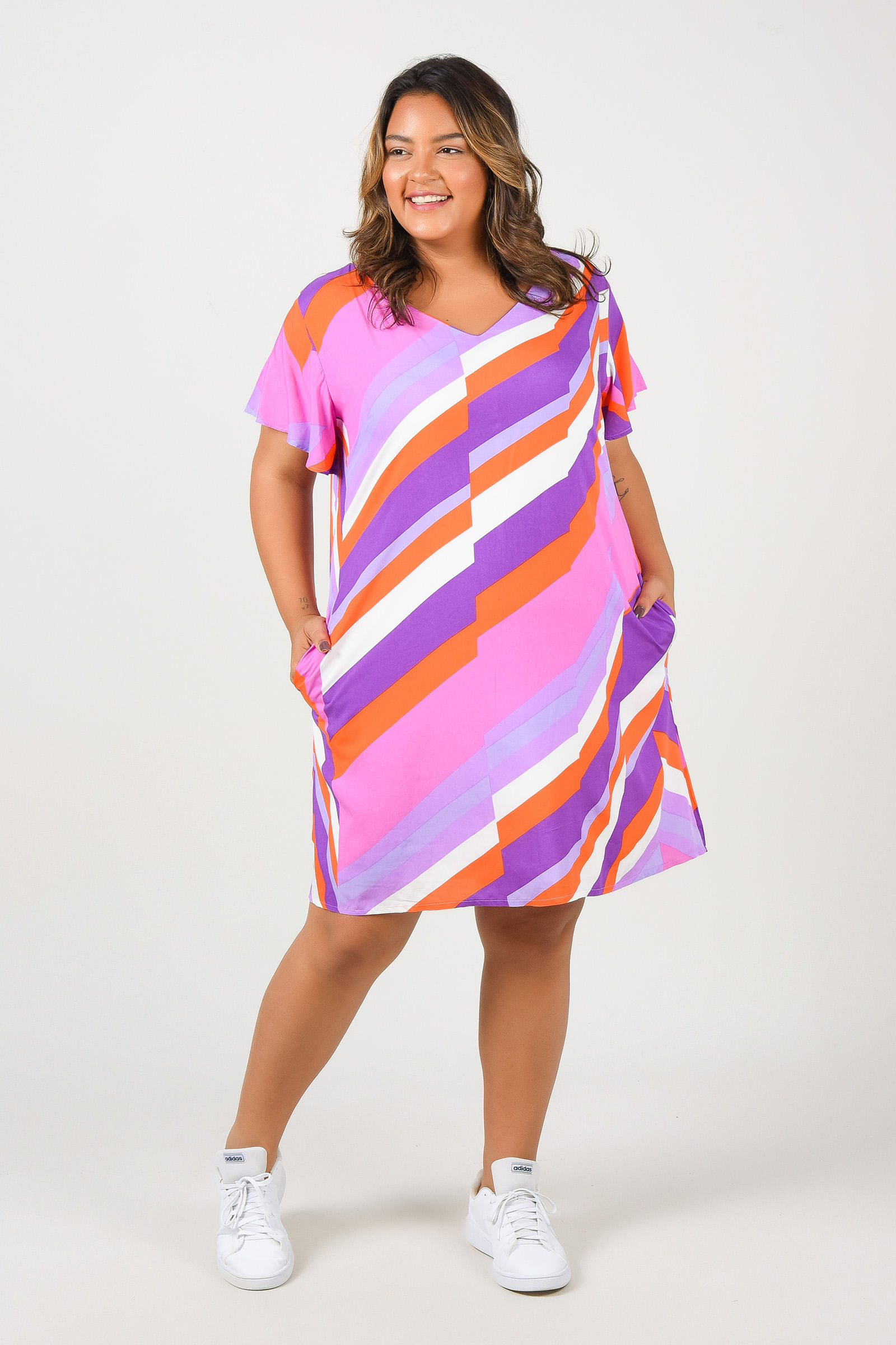 Plus size best sale striped dress