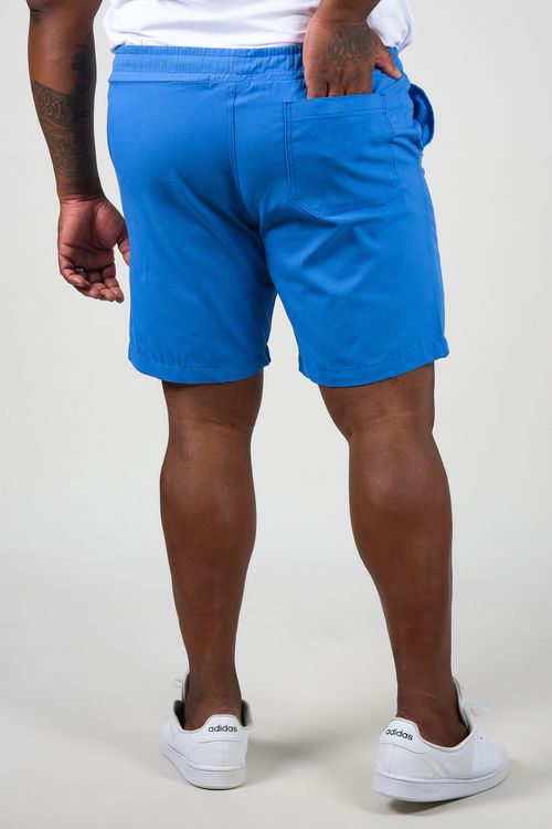 Short sarja liso plus size azul